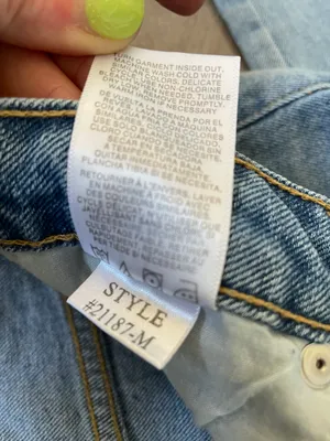 high rise straight leg distressed denim jeans women’s size 13/31 thumbnail 14