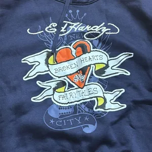NWT Ed Hardy Broken Heart and Fairytale Navy Eclipse‎ Hoodies Sweatshirt Size S thumbnail 2