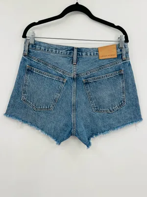 Aritzia Denim Forum The 90s Vintage Cut Off Shorts Jean Denim Distressed Blue 28 thumbnail 2