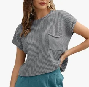 Ugerlov Women’s Knit Pullover Top Gray Size L thumbnail 1