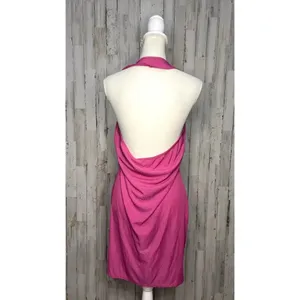 NWT‎ PrettyLittleThing Women's 14 Pink Triple Cut Out Halterneck Bodycon Dress thumbnail 9