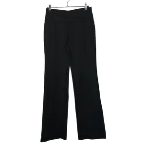 Lululemon‎ Astro Black Criss Cross Waistband Flared Leg Yoga Pant 6 thumbnail 4