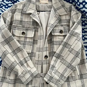Altar'd State Flannel Plaid Button Up Jacket thumbnail 1