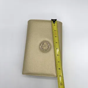 CXL by Christian Lacroix Paris Caviar Clutch Gold Metallic Minimal Glam‎ Chic thumbnail 9