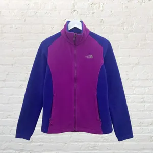 North Face FlashDry Fleece Jacket Purple Pink S Cozy Athletic Outdoor Retro thumbnail 2