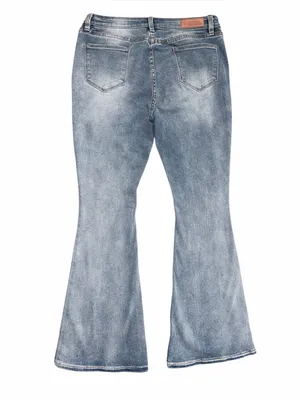Rock & Roll Denim High Rise Flare Jeans W34 L34 Blue Stretch Western thumbnail 2