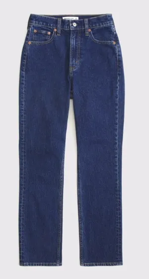 Abercrombie High-Rise Ankle Straight Jeans thumbnail 1