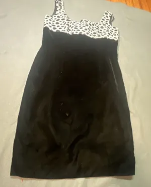 AGB Black Velvet and Animal Print Dress size 8 with Matching Bolero Jacket Size thumbnail 6