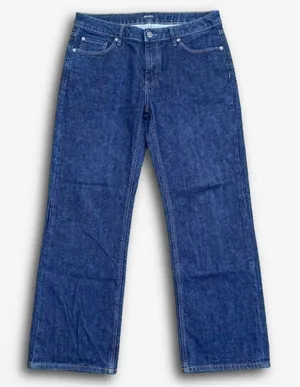 Banana Republic Womens Dark Wash Straight Leg Jeans Indigo‎ Blue Size 10R thumbnail 1