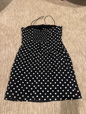 Urban Outfitters Black Polka Dot Slip Dress thumbnail 2