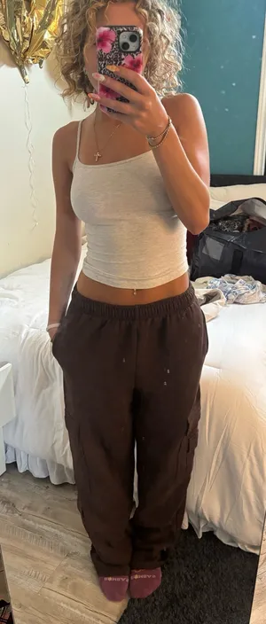 Garage Brown Cargo Jogger Pants - Women's thumbnail 1