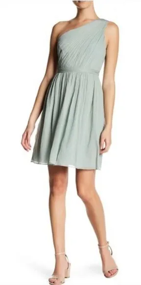 J. Crew NWT Kylie Silk Chiffon Dress in Dusty Shale Women's size‎ 16 thumbnail 1