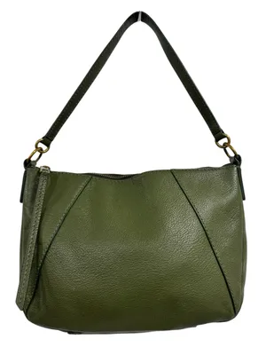 Fossil Skylar Olive Green Leather Hobo Shoulder Bag Purse Handbag thumbnail 2