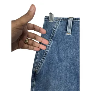 NWT- We The Free Level Up Slit Slim Flare Jeans - Medium Blue Raw Hem Size 26 thumbnail 8