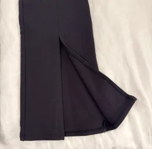 Alo Black Flared Yoga Pants With Slits thumbnail 2