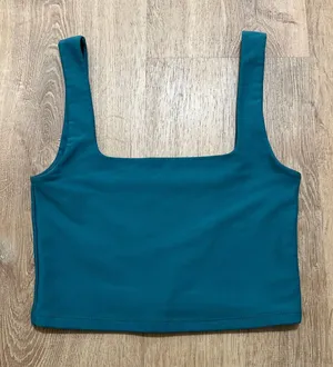 Abercrombie &‎ Fitch | Women's Teal Blue Square Neck Crop Tank Top, Size XS thumbnail 1