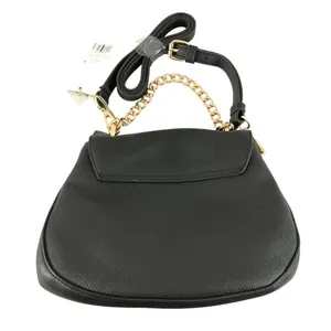 A New Day Crossbody Shoulder Handbag Faux Leather Saddle Black thumbnail 3