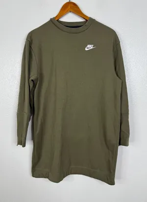 Nike Tech Pack Long Sleeve Mock‎ Neck Top Olive Green DD5626-222 Womens S thumbnail 1