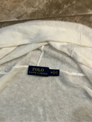 Polo Ralph Lauren Cardigan Open Front white M thumbnail 3
