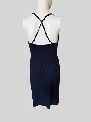 American Eagle Outfitters Navy Lace-Detail Dress thumbnail 4