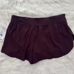 Lululemon Fast and Free High Rise Classic Fit Split Shorts 3" Goodnight Plum XL thumbnail 6