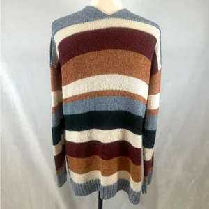 American Eagle colorful striped oversized knit cardigan sweater size small thumbnail 7