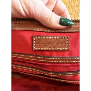 Dooney & Bourke Satchel Bag Womens Brown Pebbled Leather Zip Crossbody Purse thumbnail 11