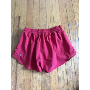 Lululemon Lined Running Shorts Womens 6 Tall Red thumbnail 2
