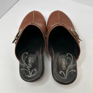 ABEO Fay Leather Clogs Mules Comfort Shoe Arch Support Womens Size 7.5 Brown thumbnail 6