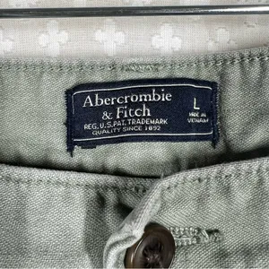 Abercrombie & Fitch Olive Green High Rise Wide Leg‎ Pants thumbnail 2