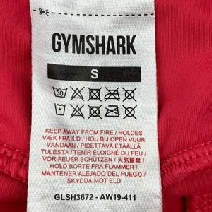 Gymshark Red Spell Out Waistband Elastic Pull On Low Rise Bike Short Size S thumbnail 3