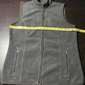 Karen Scott Charcoal Fleece Vest size S thumbnail 3