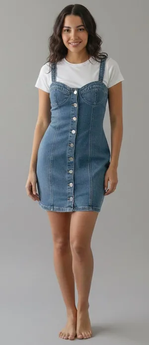 H&M Mid Jean Dress thumbnail 1