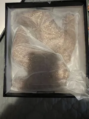 Rhinestone ankle boots Gold Size 7.5 thumbnail 3