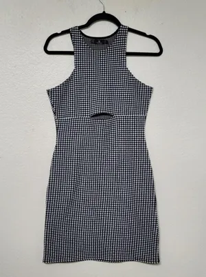 Volcom Black and White Mini Dress thumbnail 1