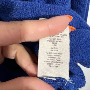 Free People We the Free‎ Blue Rainbow Embroidered Thermal Top Medium Cottagecore thumbnail 5