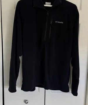 Columbia Black Half-Zip Fleece Jacket thumbnail 1