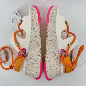 Crocs Hiker Xscape Festival Sandals Chalk White Women 8/Men 6 Colorful Platform thumbnail 7