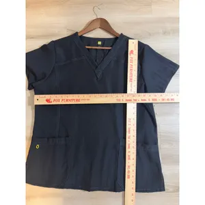 WonderWink Scrub Top Black XL Women V-Neck Short Sleeve 6214A Workwear Medical thumbnail 3