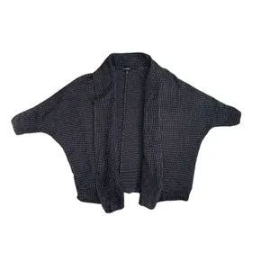 Express Wmn's BW Textured Knit Batwing Open Front Cardigan Shrug‎ Sweater XS/S thumbnail 5