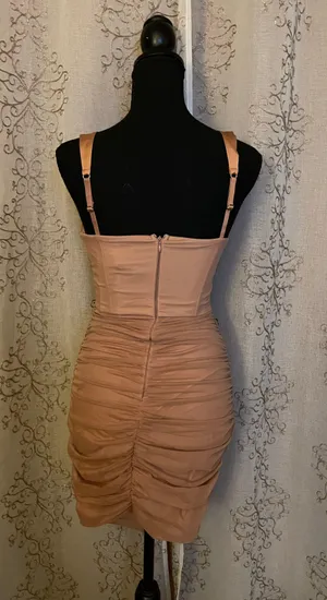 Oh Polly NWT honey sheer corset mini dress womens size 6 thumbnail 3