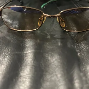 Women's Brown Tinted Oval Sunglasses includes Ray Ban Hard case thumbnail 6