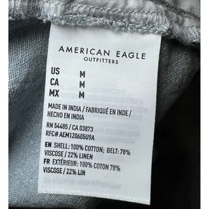 American Eagle Womens Size Medium Jean Shorts Tie Belt Blue Denim Casual Spring thumbnail 5