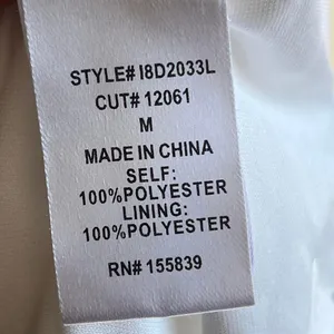 Olia White Satin Cowl Neck Mini Dress Tie Shoulder Back Detail Size M thumbnail 8