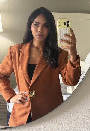 Women's Rust Orange Tailored Blazer Size XS thumbnail 1