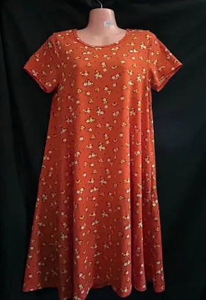 LuLaRoe Women’s Jessie Orange White Floral Dress XS thumbnail 1