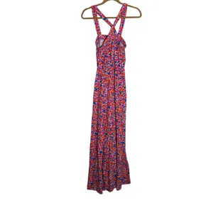 Skies Are Blue‎ Floral Print Crossed Neck Full Length Long maxi Dress Size Small thumbnail 3