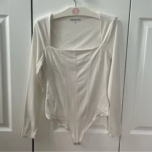Abercrombie & Fitch A&F Modal-Blend Collection Long Sleeve Square Neck Bodysuit thumbnail 2