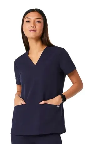 FIGS Navy V Neck Casma Scrub Top Small thumbnail 1