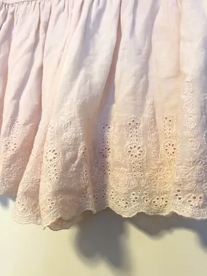 Rebecca Taylor High Waist Shorts Eyelet Lace Embroidered Hem Light Pink Womens 2 thumbnail 3